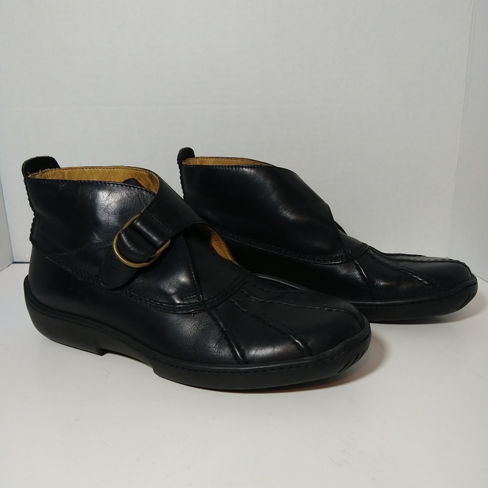 Ralph Lauren Black Leather Duck Boots